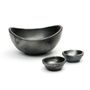 Bowls - The Burned Curved Bowls - Black - Set of 3 - BAZAR BIZAR - COASTAL LIVING