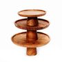 Platter and bowls - The Teak Root Cake Dish - L - BAZAR BIZAR LIVING