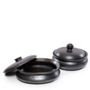 Platter and bowls - The Burned Oval Pot - Black - BAZAR BIZAR LIVING