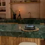 Platter and bowls - The Burned Oval Pot With Pattern and side handles - Black - BAZAR BIZAR LIVING