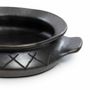 Plats et saladiers - Le Pot Ovale Brûlé avec Motif et Poignées Latérales - Noir - BAZAR BIZAR LIVING