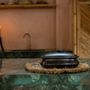 Platter and bowls - The Burned Oval Pot With Pattern - Black - BAZAR BIZAR LIVING