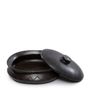 Platter and bowls - The Burned Oval Pot With Pattern - Black - BAZAR BIZAR LIVING
