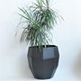 Floral decoration - PRISME octagonal faceted natural slate planter - LE TRÈFLE BLEU