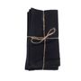 Napkins - The Linen Napkin - Black - Set of 4 - BAZAR BIZAR - COASTAL LIVING