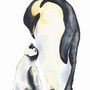 Poster - Penguin Family - LES AQUARELLES DE MARLENE