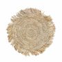 Sets de table - Le Set De Table Fringe Raffia - Rond - Naturel - BAZAR BIZAR LIVING