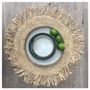 Placemats - The Fringe Raffia Placemat Round - Natural - BAZAR BIZAR - COASTAL LIVING