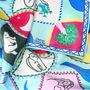 Foulards et écharpes - Petit carré de soie 45 x 45 cm – Astres, Ourses et Femmes - soie française GOTS - OURSE BLANCHE