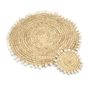 Placemats - The Raffia Shell Coaster - Natural - BAZAR BIZAR - COASTAL LIVING