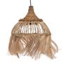 Hanging lights - The Abaca Lotus Pendant - Natural - M - BAZAR BIZAR LIVING
