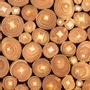 Coffee tables - Round teak side table - JATI - HYDILE