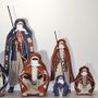 Sculptures, statuettes et miniatures - Sculpture en cuir,  Touareg assis - ANNIE DELEMARLE SCULPTURE CUIR