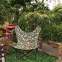 Lawn chairs - AA BUTTERFLY OUTDOOR ARMCHAIR WITH VEGETAL PRINTED CANVAS /BLOOM - AA NEW DESIGN