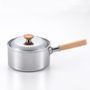 Saucepans  - 18 cm stainless steel pot, hammered with lid - Yukihira/YOSHIKAWA collection - ABINGPLUS