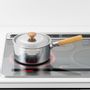 Saucepans  - 18 cm stainless steel pot, hammered with lid - Yukihira/YOSHIKAWA collection - ABINGPLUS