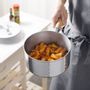 Saucepans  - 18 cm stainless steel pot, hammered with lid - Yukihira/YOSHIKAWA collection - ABINGPLUS