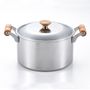 Saucepans  - 24 cm stainless steel pot, hammered with lid - Yukihira/YOSHIKAWA collection - ABINGPLUS