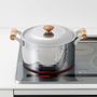 Saucepans  - 24 cm stainless steel pot, hammered with lid - Yukihira/YOSHIKAWA collection - ABINGPLUS