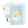 Birthdays - 6 eco-friendly Polar animals invitations with envelopes - ANNIKIDS