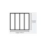 Kitchens furniture - VERREA aluminum interior canopy - 4 windows - Sandblasted black - 139 x 123 cm - 🇫🇷 VERREA