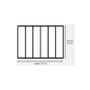 Meubles de cuisines  - Verrière d'intérieur en aluminium VERREA - 6 vitrages clairs - Noir sablé - 207 x 123 cm - 🇫🇷 VERREA