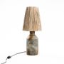 Desk lamps - The Ithaka Table Lamp - Antique Grey Natural - BAZAR BIZAR - COASTAL LIVING