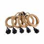 Circuit-breakers - Fitting Lamps Ceiling - Natural Black - 5 Fittings - BAZAR BIZAR LIVING