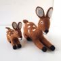 Christmas table settings - Biche and its little fawn felt, children's room decoration - COCOON PARIS