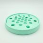 Porte-savons - Porte-savon éco-responsable rond texturé, imprimé en 3D avec une matière biosourcée à base d'amidon de maïs. - BEN-J-3DCRÉA