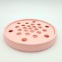 Soap dishes - Eco-friendly round textured soap dish, 3D printed with a biobased material based on corn starch. - BEN-J-3DCRÉA