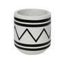 Vases - Le Porte-Plante Santorini - Blanc Noir - BAZAR BIZAR LIVING