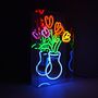 Decorative objects - 'Vase of Tulips' Glass Neon Sign - LOCOMOCEAN