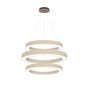 Hanging lights - R7 Triple Giant Suspension with Three Overlapped Pleated Lampshade Exclusive Handmade in Italy - LIGHTINUP