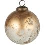 Other Christmas decorations - Christmas ornament pebbled glass white/brass look poor man’s silver - IB LAURSEN