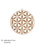 Stained glass decoration - FLOWER OF LIFE WITH - BIRCH WOOD AND AMBER DECORATIONS - OPALOOK