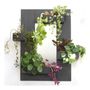 Mirrors - Rectangular natural slate mirror with 4 planters - LE TRÈFLE BLEU