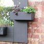 Mirrors - Rectangular natural slate mirror with 4 planters - LE TRÈFLE BLEU