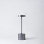Wireless lamps - Cordless lamp LUXCIOLE Titanium 26 cm - HISLE
