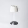 Wireless lamps - Cordless lamp ARTURO Pleated Titanium - HISLE