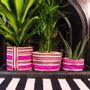 Flower pots - British Colour Standard © - Recycled, Striped Plant Pot Covers - BRITISH COLOUR STANDARD©