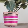 Flower pots - British Colour Standard © - Recycled, Striped Plant Pot Covers - BRITISH COLOUR STANDARD©