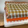 Table cloths - Orange/Mustard Two-Tone Checkered Tablecloth - ENSEMBLE