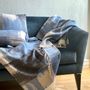 Throw blankets - jacquard throw with "brushstrokes" pattern - VILLA COMO
