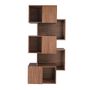 Bookshelves - Walnut wood shelving unit with doors - ANGEL CERDÁ