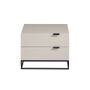 Night tables - Bedside table black steel legs - ANGEL CERDÁ