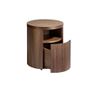 Night tables - Round walnut bedside table - ANGEL CERDÁ