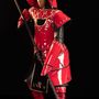 Unique pieces - Red varnished samurai - ANNIE DELEMARLE SCULPTURE CUIR