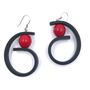 Gifts - Black Thinker Red Pearl Earrings - SAMUEL CORAUX