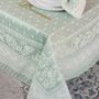 Linge de table textile - Nappe Jacquard Durance - Olive - TISSUS TOSELLI